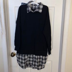 Nasty Gal Sweatshirt Flannel Layering
